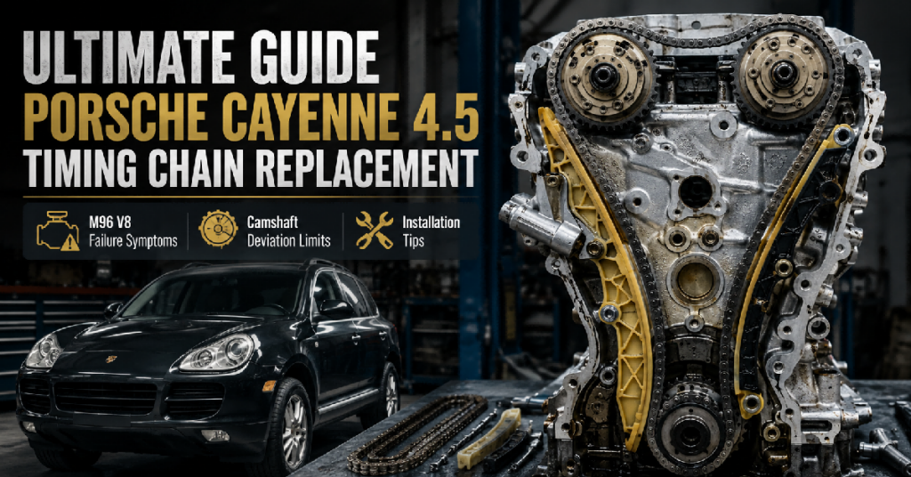 Guia de Substituição da Corrente de Distribuição do Porsche Cayenne 4.5