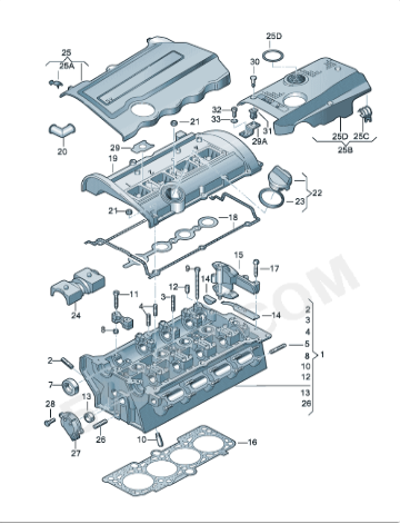 Cylinder gasket (asbestos) 06A103383AK