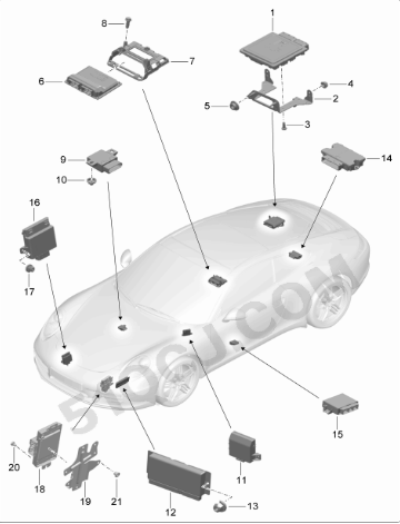 Gasoline pump control module 7P0906093B