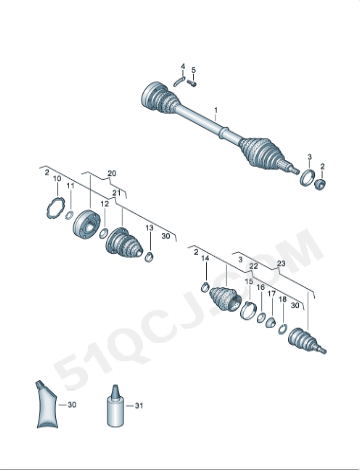 -half-shaft-dustproof-component-