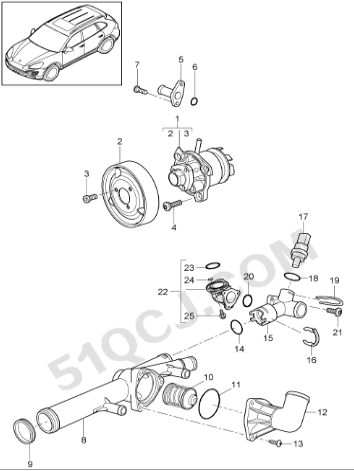 water pump 95810603303