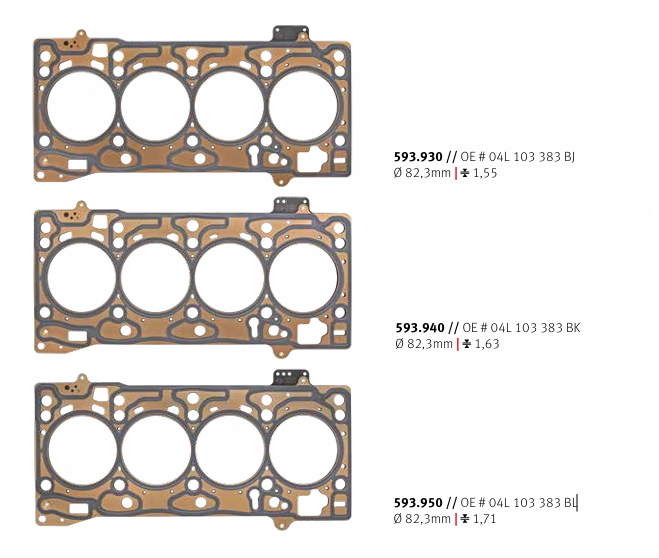 Cylinder gasket 04L103383BK for Audi SEAT 2.0 TDI
