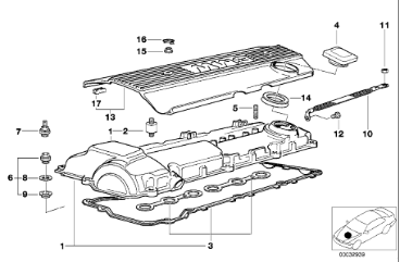 Junta de la tapa de válvulas BMW M52-11121703341-8