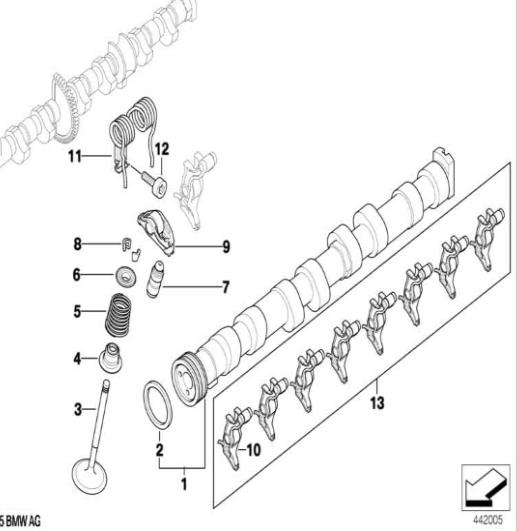 válvula de admisión BMW N46-11341440304
