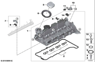 Junta de la tapa de válvulas del modelo antiguo BMW N47-11127807017-4