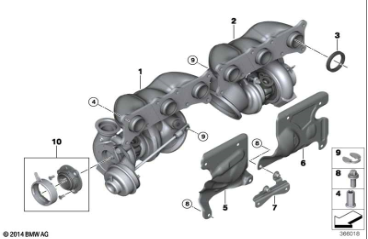 turbocompresor delantero bmw-n54-11657593022-61