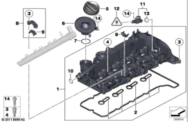 Junta de la tapa de válvulas BMW N57-11128511814-4