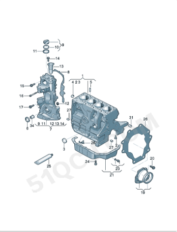 ea111-1.4t-Zylinderblock-Halbbaugruppe-03c103011bb