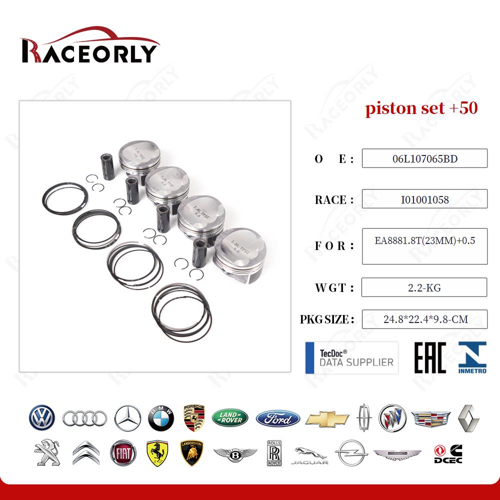 piston set +50 06L107065BD for EA8881.8T(23MM)+0.5