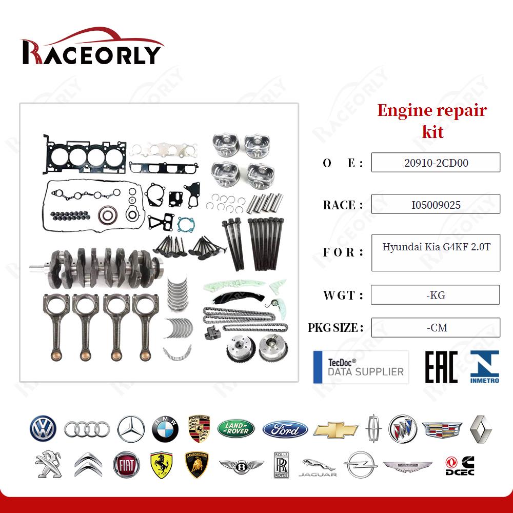 kit de reparo do motor hyundai-kia-g4kf-2.0t-20910-2cd00-4