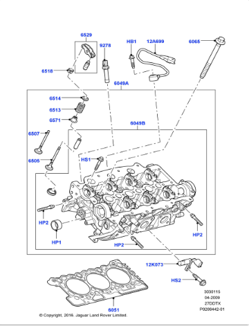 land-rover-2.7t-diesel-276dt-cilindro-gasket-lr009722