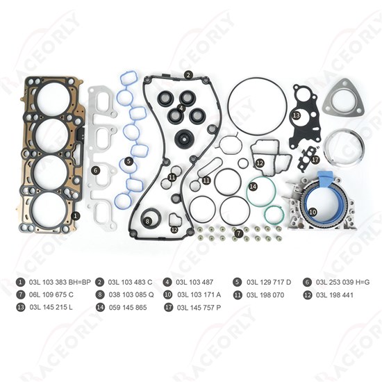 Kit de juntas Metway Diesel 2.0T 03L198020C-7