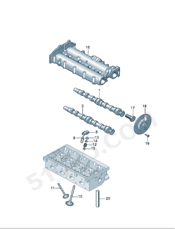 mt-tg1.8t-camshaft-06j109021g