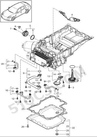 gasket 94610727521 for Panamera-3.0T/3.6