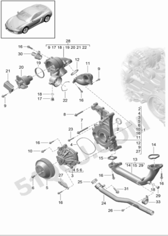 porsche911-water-pump-9a110604801
