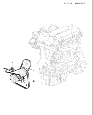 tensioner 9025287 for Sail 1.2/1.4L